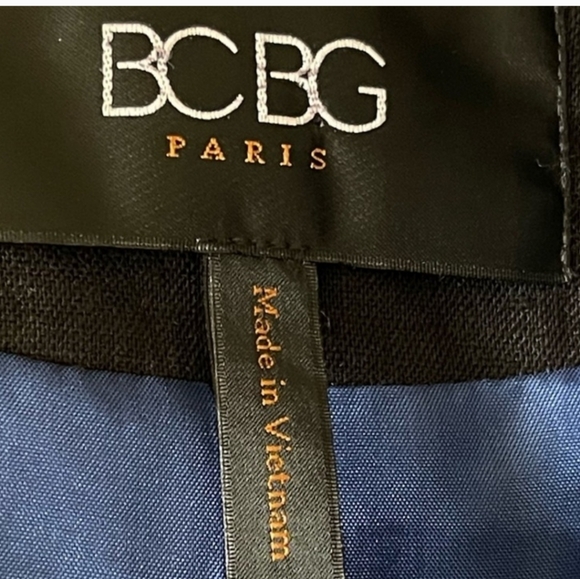 Black 100% Linen Blazer Jacket From BCBG of Paris - Picture 9 of 9